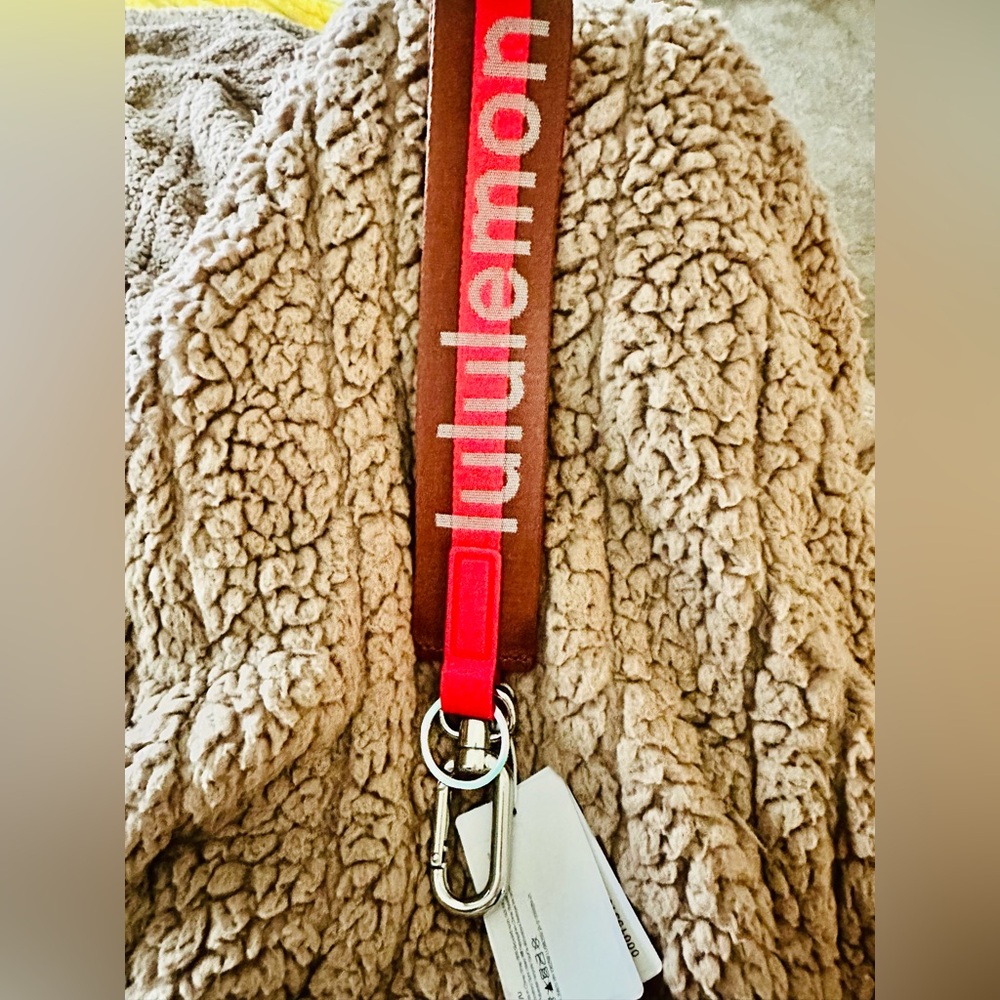 Lululemon Never Lost Red and Pink Keychain